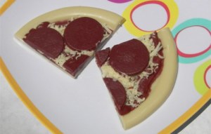 Oh, wait. This is soap. Better put in the bathroom before I forget it's not edible. I might need my stomach pumped if I take a bite out of this.