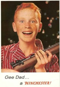 Yes, I'm sure a Winchester makes a great gift for the adolescent teenage boy who seems to be on the brink of starting a homicidal rampage for his own amusement.