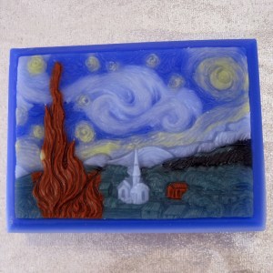 How many times has Vincent Van Gogh's Starry Night been immortalized? Still, I wouldn't wash with this soap since it's so pretty.