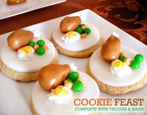 Still, I'm not sure if the veggie portion seems big enough. Not to mention, even at Thanksgiving dinner, it's very unlikely that two plates will contain a drumstick. This is especially true if a family's eating off of one turkey.