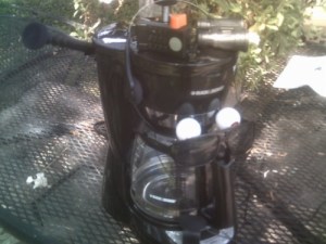 Don't look now but whenever someone in the NSA gets a cup of joe, this coffee machine is watching them every second of the day. Talk about terrifying.