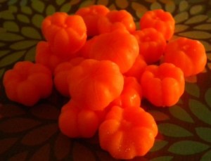 I'm sure kids would know that these pumpkin soaps aren't real candy they could eat. Well, any kid over the age of 6 anyway.