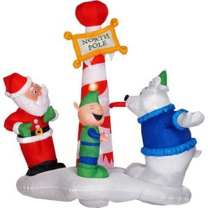 Of course, we should all know that the elf talked the polar bear into it. Guess he ain't getting any presents this year. Still, I'm sure the bear isn't going to be happy once Santa sorts things out.