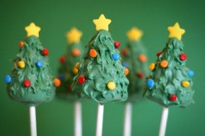 Now these may be made from cake but they certainly look a lot like little Christmas trees. But I bet they taste pretty good.