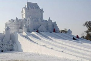 Now this castle snow sculpture just about puts Queen Elsa to shame. That is, if this castle were actually life sized and built as an actual castle. Still, very spectacular.