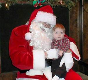 Unfortunately, this little boy is absolutely terrified of him and perhaps so am I. Still, you'll never escape from the man they call, "The Claus."