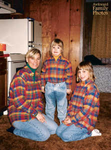 Maybe she shouldn't have drank all that juice this morning. Now she has to change her blue jeans. Still, I wonder if anyone noticed.