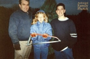 Then again, from how that girl looks in the picture she could be either getting ready to cut down a Christmas tree or kill her family. I mean she seems a bit eerily terrifying in this.