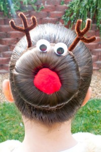 Now this is how you style your hair for an ugly sweater party. Still, very funny. Why didn't I think of this?