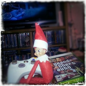 I don't know about you but shouldn't anyone be concerned whenever there's an Elf on the Shelf who enjoys graphically violent and possibly pornographic video games? Seriously, think of the children here.