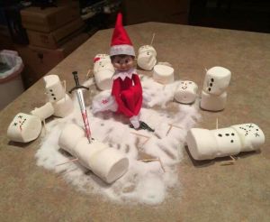 Missy's latest homicidal rampage on snowmen might be the last straw for Santa if he receives word of it at the North Pole. Yes, this girl's very vicious with a gun and a sword.