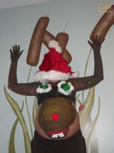 Now the Christmas lights expectant mother was one thing but this? How in the hell did anyone think it was a good idea? Hope that baby never sees this picture.