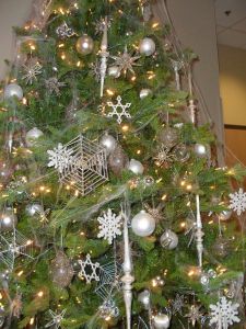 No, this isn't Tim Burton's Nightmare Before Christmas tree. Ukranians actually decorate their Christmas tree with spiders since they think it would bring them luck.