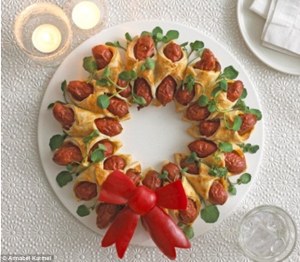 Of course, this isn't one of the more healthier wreaths here. But at least it brings in the festive spirit of Christmas.