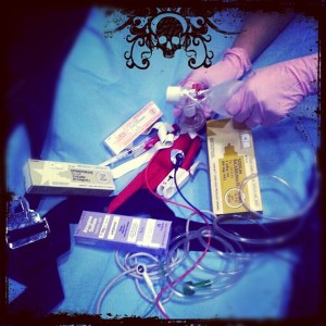 Man, seems like spending all night at raves really caught up to Charlie. Man, I love how Mrs. Tyler used her old breast pump as an oxygen mask.