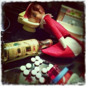 This all night drinking and partying doesn't seem to get Flinker on Santa's "nice" list. In fact, he may not return from the North Pole after this.