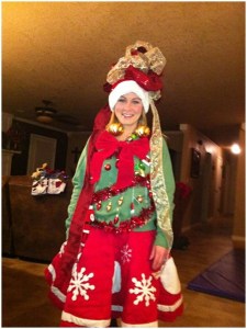 Of course, while this is certainly a festive outfit, I'm sure that it's one of the most atrocious Christmas costumes I've seen so far. Seems like this woman spared no expense whatsoever.