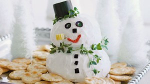 Seems like you can also do a lot with cream cheese as well over the holidays. Still, I'm sure he'll have a lot of Ritz crackers dipped into him by the end of the night.
