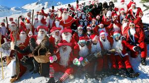 In Samnaun, Switzerland, you have ClauWau or the Santa Claus World Championships where red suited people gather from around the world to compete in Christmas themed contests. Though it's officially to see who's the best Santa team, the laughs are the real goal in this competition.