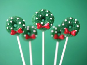 I don't know about you but I think these wreaths aren't made from cake. Rather I think they're made from small donuts, if they came as that tiny.