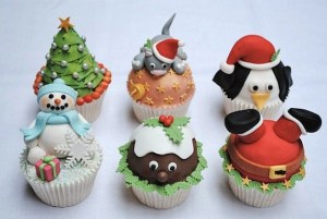The cupcake with Santa being stuck in the chimney is especially hilarious. Still, why does the cake ball in the middle have eyes? Seriously, why?