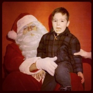 Hey, Santa, you aren't supposed to touch kids between their legs. Still, at least you won't see that Santa again because I'm sure those parents complained.