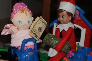 Of course, Timmy seems to be getting really rich off the toys money who seem to show up very high. Hope this picture is from Colorado since pot is totally legal there. I'm not sure if Santa will approve though.