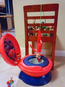 Hope that house doesn't have a child who's potty training or Bimbles is going to stink like hell. Really he'll smell like poo and pee.