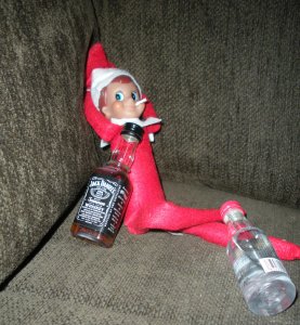 I hate to say this but it looks like Frankie has a bit of a drinking problem. I wonder if the North Pole has AA, rehab, or the 12-step programs? I mean Frankie will hit rock bottom before he knows it.