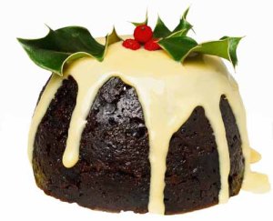 Now this is what the Brits call Christmas pudding. I know it doesn't look like something you'd get from your pudding mix back in the States.