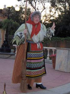 Every Epiphany Eve, the witch La Befana goes to houses where she drops gifts for the children in Italy. Of course, despite looking like an old hag, she's said to be a very nice lady.