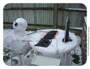 Let's hope the keyboard and monitor are the only computer components used in this. Still, pretty clever.