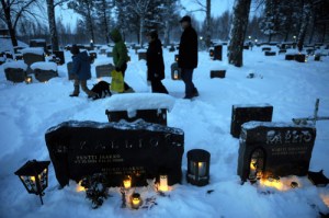 Of course, I'm not sure if going to a cemetery to light candles for dead relatives is my idea for a great Christmas Eve. But, hey, that's what the Finns do.