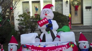 Wait a minute, snowmen are made of snow and shouldn't be shivering in the cold. If they get warm, they melt. Simple is that. So why is this snowman getting the chills?