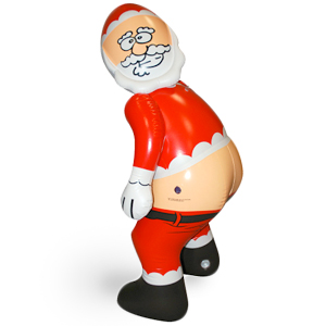 For God's sake, Santa, pull your pants up, will you? Nobody wants to see your naked ass this holiday season! God almighty, why does this even exist?