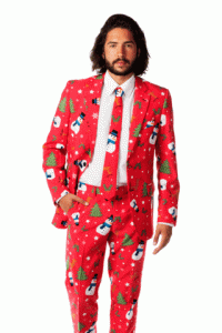 I'm sure this guy loves to model in this suit for the Amazon catalog site. Still, he doesn't look that bad, but he must feel embarrassed.