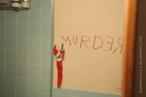 Oh, wait a minute, I just forgot that "Red Rum" is murder spelled backwards. My mistake. Still, quite creepy.