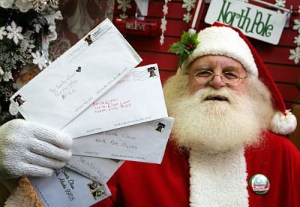 Yes, you can really write to Santa at H0H 0H0 and the Canada Post will assist him. Yes, I mean Canada.