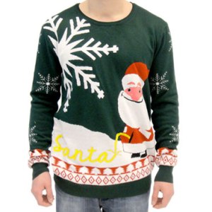 Well, if Santa has to go, he's gotta go. And if he doesn't have access to a bathroom at the moment, he'll go in the snow.