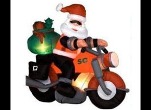 Keep in mind that a motorcycle holds way fewer presents than a sleigh and the insurance is higher. Also, wasn't there a Six Feet Under episode in which a mall Santa got hit by a truck while riding a motorcycle? The biker funeral episode is perhaps one of the best of the series but those kids will be in therapy for life.