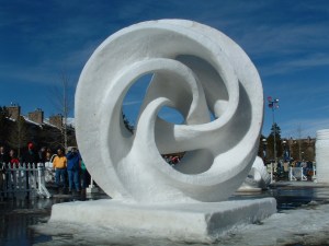 I may not understand snow art or how this one manages to stand and retain shape. Yet, I think it's pretty spectacular and awesome.
