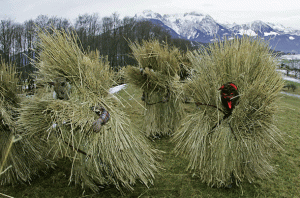 Yes, these are straw devils from Bavaria. And yes, they look pretty creepy.