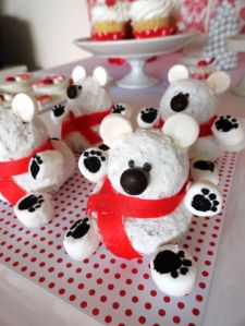 You especially have to like their little fruit roll up scarves. Still, even if real polar bears are slowly becoming casualties of global warming (it's real, it's caused by humans, and it's a great concern) and that they resemble koalas, they're still irresistibly adorable.