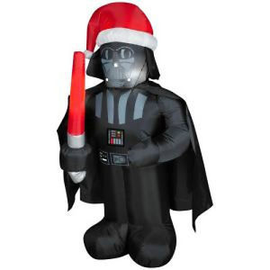 Now I'm not sure Darth Vader would make an appropriate Christmas decoration mainly because he blew up his daughter's planet and froze her boyfriend in carbonite before handing him over a bounty hunter, cut off his son's hand, killed his mentor, and force choked his employees. Yeah, I'm sure this Star Wars villain is on the Dark Side of the Force.