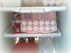 Not only does Dobbie pee on Christmas villages but he also has quite the potty mouth if you know what I mean.