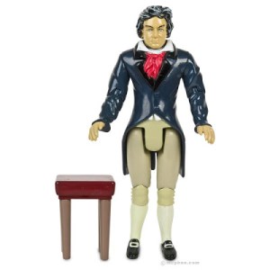 This would've been a perfect toy for Schroeder from Peanuts since he's a big Beethoven fan. Still, he's basically the quintessential great composer known for going deaf, having messy digs and poor hygiene, violent mood swings, and a possible death from lead poisoning.