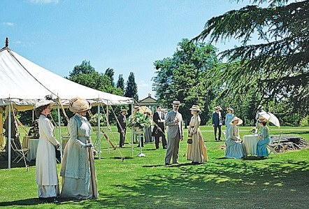 Garden: At Downton Abbey, this is the place for the village vs. estate cricket match as well as the bazaar. Yet, during a garden party, it's customary that everyone dress in white and don't step on the flowers.