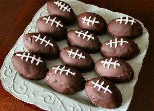 I think what's under those footballs has to be cake, preferably chocolate cake. Still, I'll eat them.