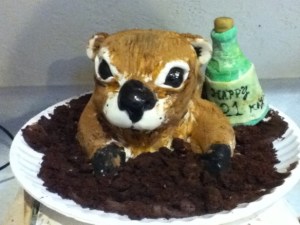 I'm not sure if Punxsutawney Phil saw his shadow through the chocolate dirt. Yet, I can't help thinking how adorable he is, which is a lot of what I can say about most groundhogs, particularly Gus who was the spokesman for the Pennsylvania Lottery.