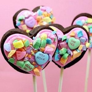 Then again, maybe the cake pops would taste better without the heart candies. I mean those things taste like a combination of sugar, chalk, and cough syrup.
